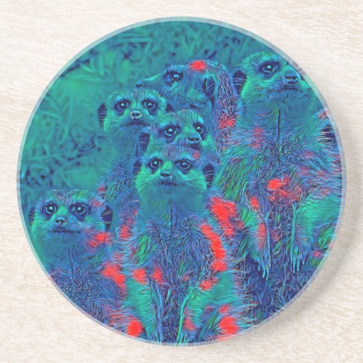 AnimalMix_Meerkat_015 コースター (正面)