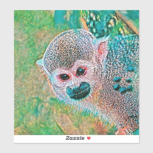 AnimalMix_Monkey_010 シール (シート)
