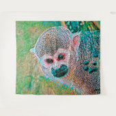 AnimalMix_Monkey_010 タペストリー (正面(横))
