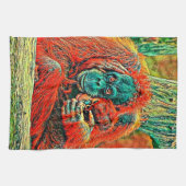 AnimalMix_OrangUtan_008 キッチンタオル (横)