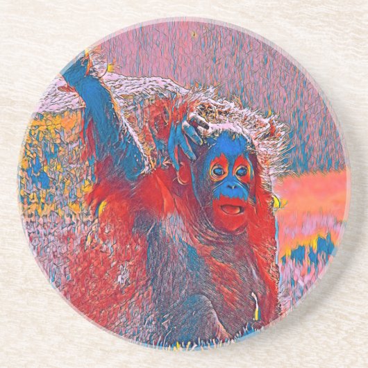 AnimalMix_OrangUtan_016 コースター (正面)