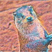 AnimalMix_Otter_002 シール (正面)