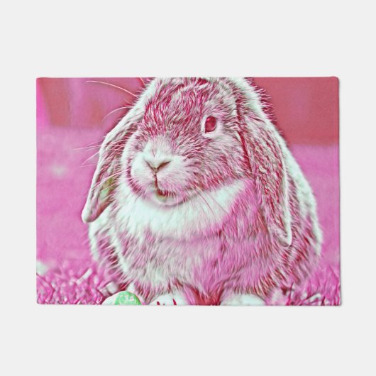 AnimalMix_Rabbit_002 ドアマット (正面)