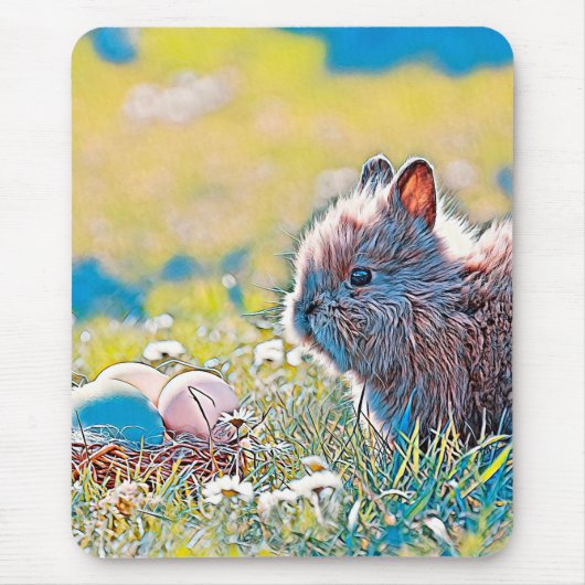 AnimalMix_Rabbit_037 マウスパッド (正面)