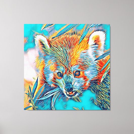 AnimalMix_RedPanda_001 キャンバスプリント (正面)
