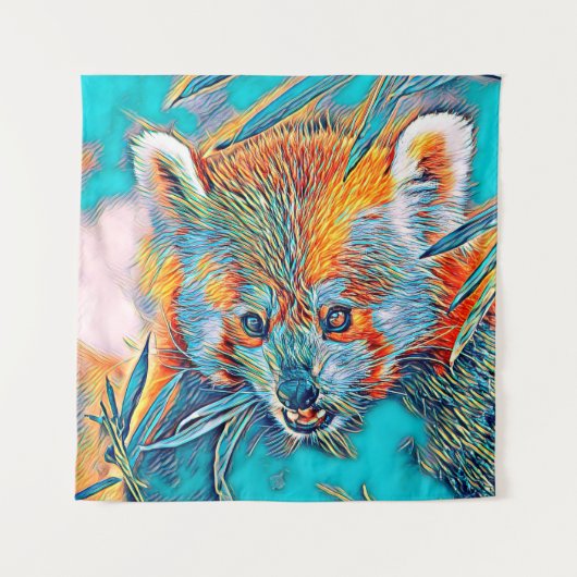 AnimalMix_RedPanda_001 タペストリー (正面)