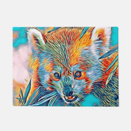 AnimalMix_RedPanda_001 ドアマット (正面)