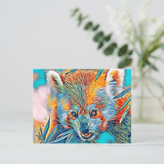 AnimalMix_RedPanda_001 ポストカード (スタンド正面)