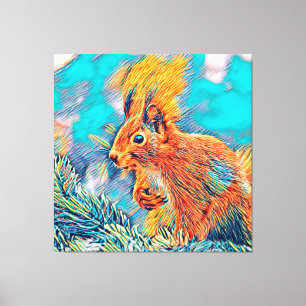 AnimalMix_Squirrel_001 キャンバスプリント