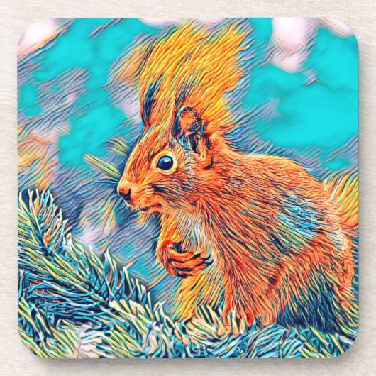 AnimalMix_Squirrel_001 コースター (正面)