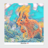 AnimalMix_Squirrel_001 シール (シート)