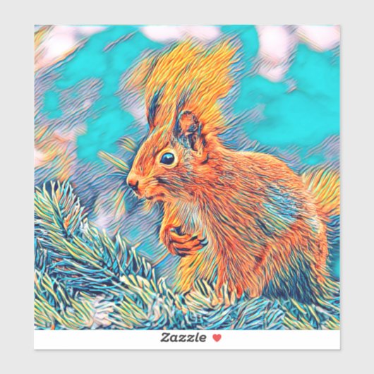 AnimalMix_Squirrel_001 シール (シート)