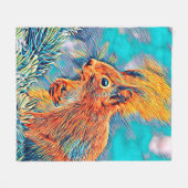 AnimalMix_Squirrel_001 フリースブランケット (正面(横))