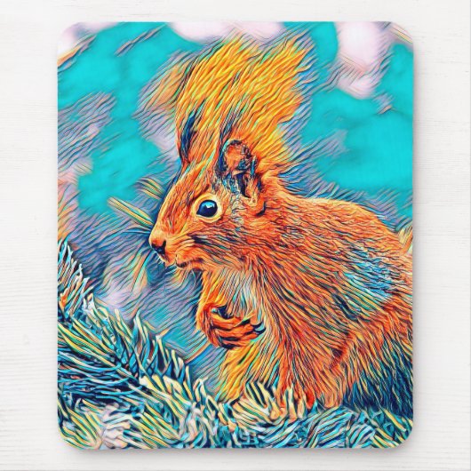 AnimalMix_Squirrel_001 マウスパッド (正面)