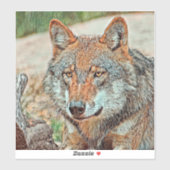 AnimalMix_Wolf_003 シール (シート)
