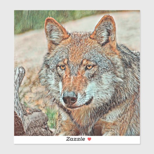 AnimalMix_Wolf_003 シール (シート)