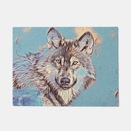 AnimalMix_Wolf_012 ドアマット (正面)