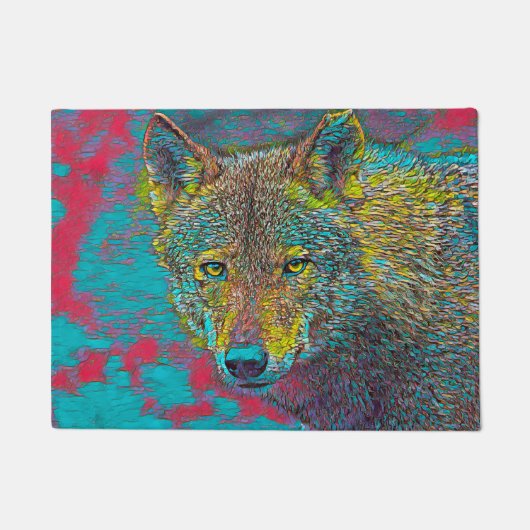 AnimalMix_Wolf_013 ドアマット (正面)