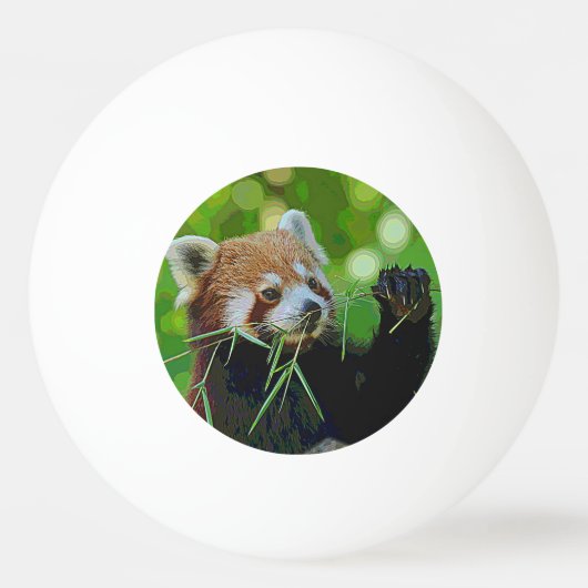 AnimalPaint_RedPanda_20171201_by_JAMColors 卓球ボール (正面)