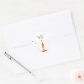 Animals Alpaca Family Favor ラウンドシール (封筒)