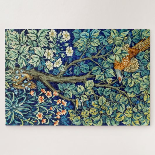 Animals and Flowers, Forest, William Morris ジグソーパズル (横)