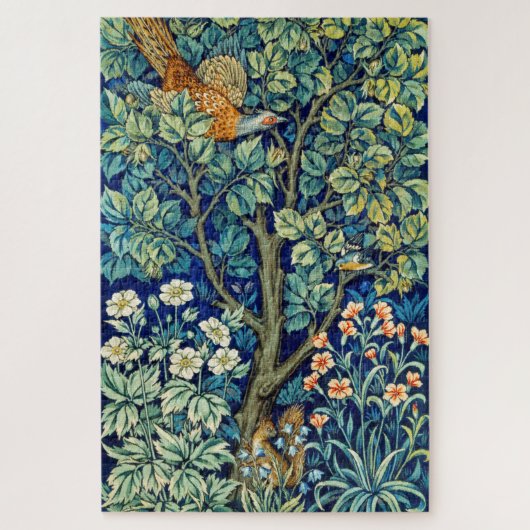 Animals and Flowers, Forest, William Morris ジグソーパズル (縦)