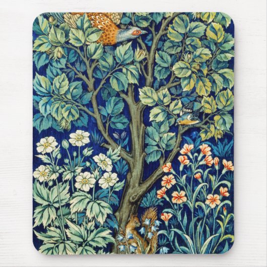 Animals and Flowers, Forest, William Morris マウスパッド (正面)