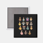 Animals Asl Hand Gesture Deaf Hearing Loss Awarene マグネット (正面/裏面)