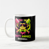 Animals Baseball Funny Monkey with Sunglasses Boy コーヒーマグカップ (左)