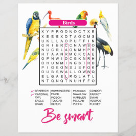 Animals & Birds Word Search | Fun Educational チラシ