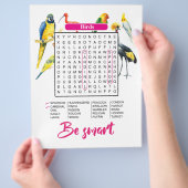 Animals & Birds Word Search | Fun Educational チラシ (手)