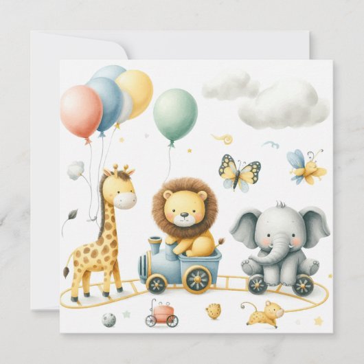 Animals birthday Personalize Custom card (正面)