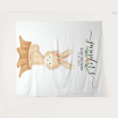 Animals bunny rabbit Family wildlife baby backdrop タペストリー (正面(横))