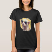 Animals Graphic  Ferret Wearing Sunglasses 2 Tシャツ (正面)
