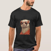 Animals Graphic  Ferret Wearing Sunglasses Tシャツ (正面)