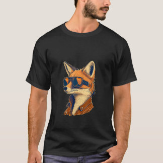 Animals Graphic  Fox Wearing Sunglasses 1 Tシャツ