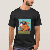 Animals Graphic  Guinea Pig Wearing Sunglasses 1 Tシャツ (正面)