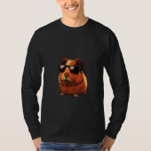 Animals Graphic  Guinea Pig Wearing Sunglasses 3 Tシャツ (正面)