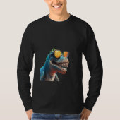 Animals Graphic  rex Dinosaur Wearing Sunglasses Tシャツ (正面)