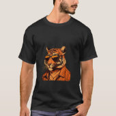 Animals Graphic Tiger Wearing Sunglasses 7 Tシャツ (正面)