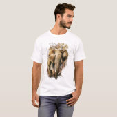 Animals Houseによるロイヤルエレファントデザイン Tシャツ (正面フル)