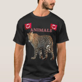 Animals I love You,Pets Retro Wild Novelty Tシャツ (正面)