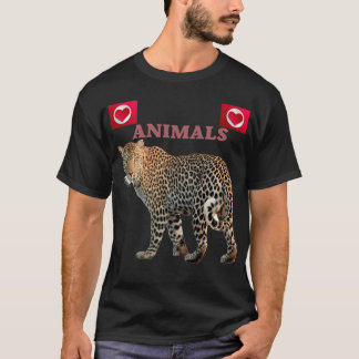 Animals I love You,Pets Retro Wild Novelty Tシャツ