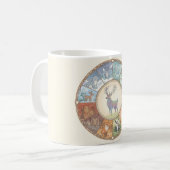 Animals image round coaster sticker コーヒーマグカップ (正面左)