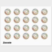 Animals image round coaster sticker ラウンドシール (シート)