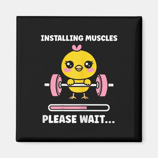 Animals Installing Muscles Fitness Bodybuilding Ch マグネット (正面)