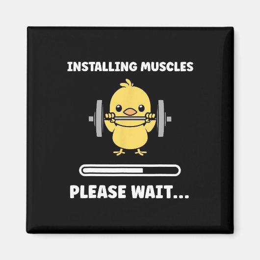 Animals Installing Muscles Fitness Bodybuilding Ch マグネット (正面)