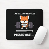 Animals Installing Muscles Fitness Bodybuilding Fo マウスパッド (マウス)