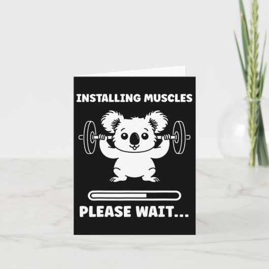 Animals Installing Muscles Fitness Bodybuilding Ko カード (正面)