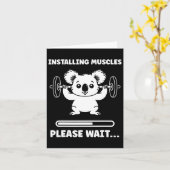 Animals Installing Muscles Fitness Bodybuilding Ko カード (黄色い花)
